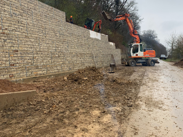 Mur en gabions